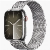 Apple Watch Series 9, 41 мм, стальные серебристого цвета, миланский сетчатый браслет